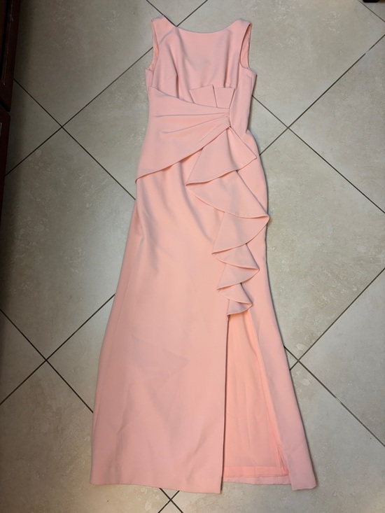 Eliza J Dresses & Skirts - Eliza J Blush Pink Sleeveless Ruffle-Front Evening Gown